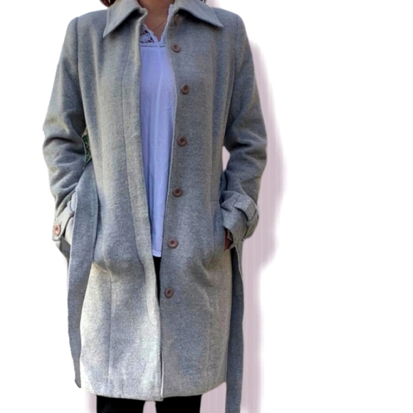 Purify. Gray trench coat. Wool. XS - Picture 2 of 7